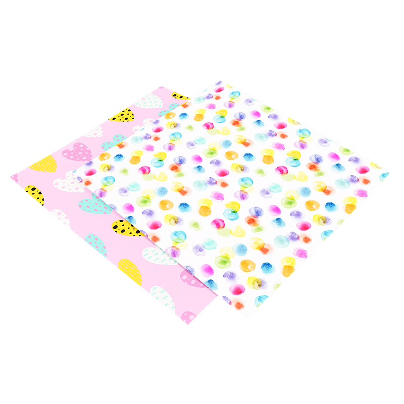 Custom-Printed Colored Polka Dot Patterned Wrapping Paper with Logo