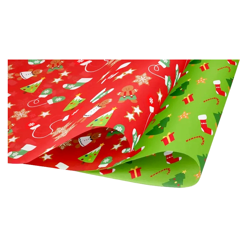 Custom Christmas-Themed Tissue-Patterned Wrapping Paper