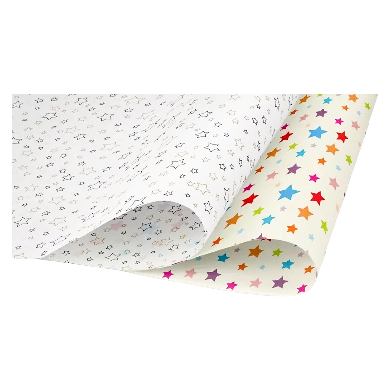 Custom Double-Sided Star-Patterned Wrapping Paper