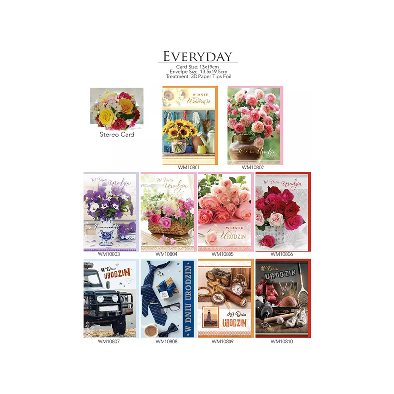 Flower/Old Style Pattern Paper Gift Greeting Card