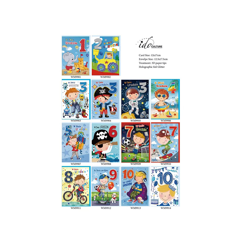 Happy Childhood Different Boy Gift Greeting Card
