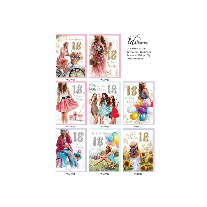 18th Birthday Greeting Card for a Girl