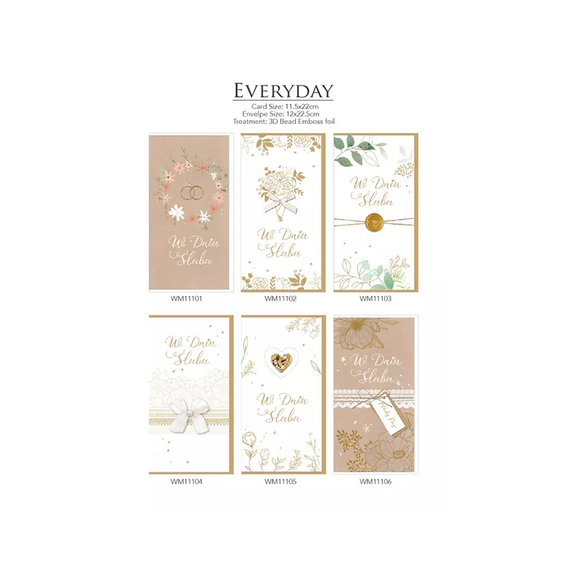 Flower & Grass Style Paper Gift Greeting Card