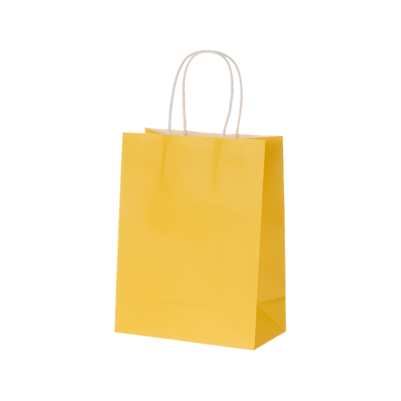 Candy Color Kraft Paper Shopping Bags with Twisted Paper Handles