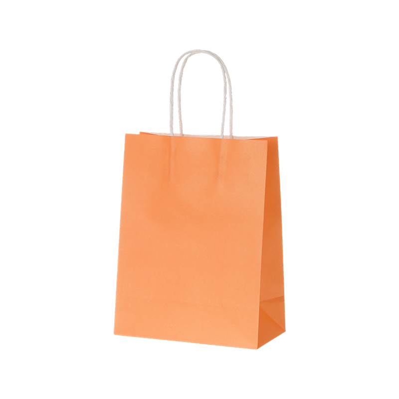 Candy Color Kraft Paper Shopping Bags with Twisted Paper Handles