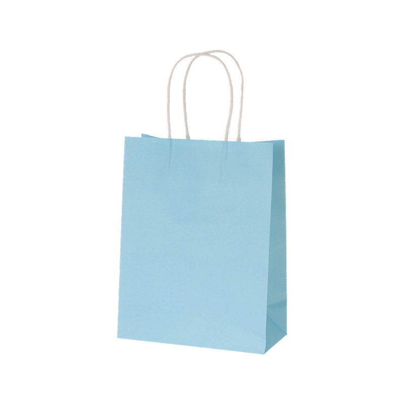 Candy Color Kraft Paper Shopping Bags with Twisted Paper Handles
