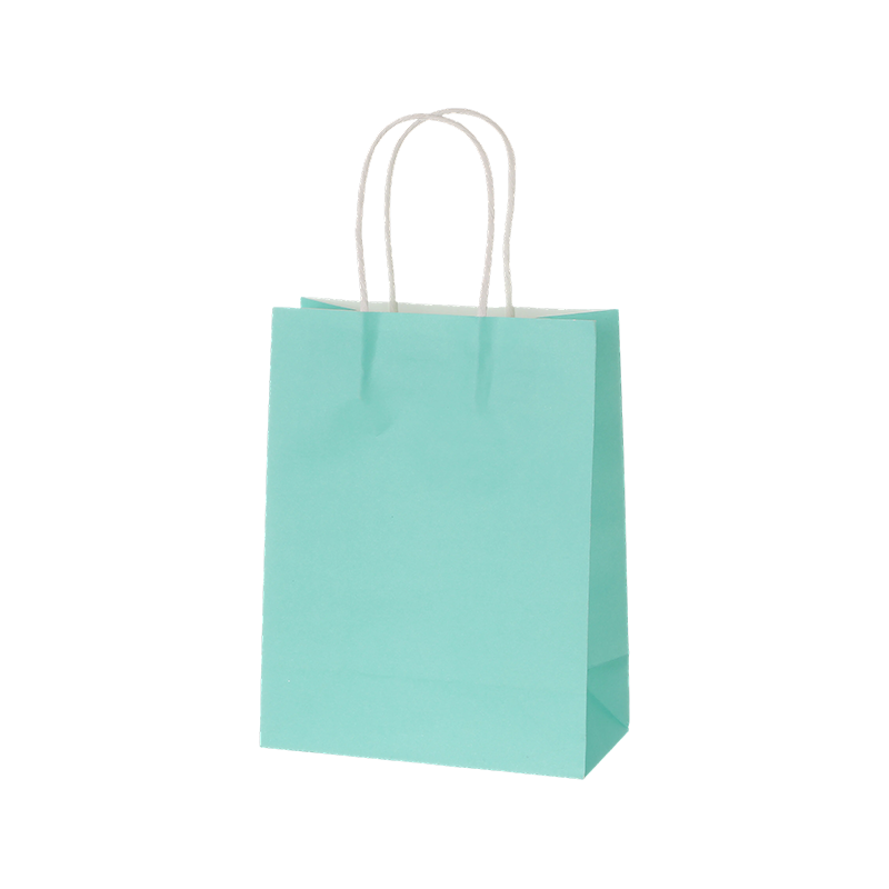 Candy Color Kraft Paper Shopping Bags with Twisted Paper Handles