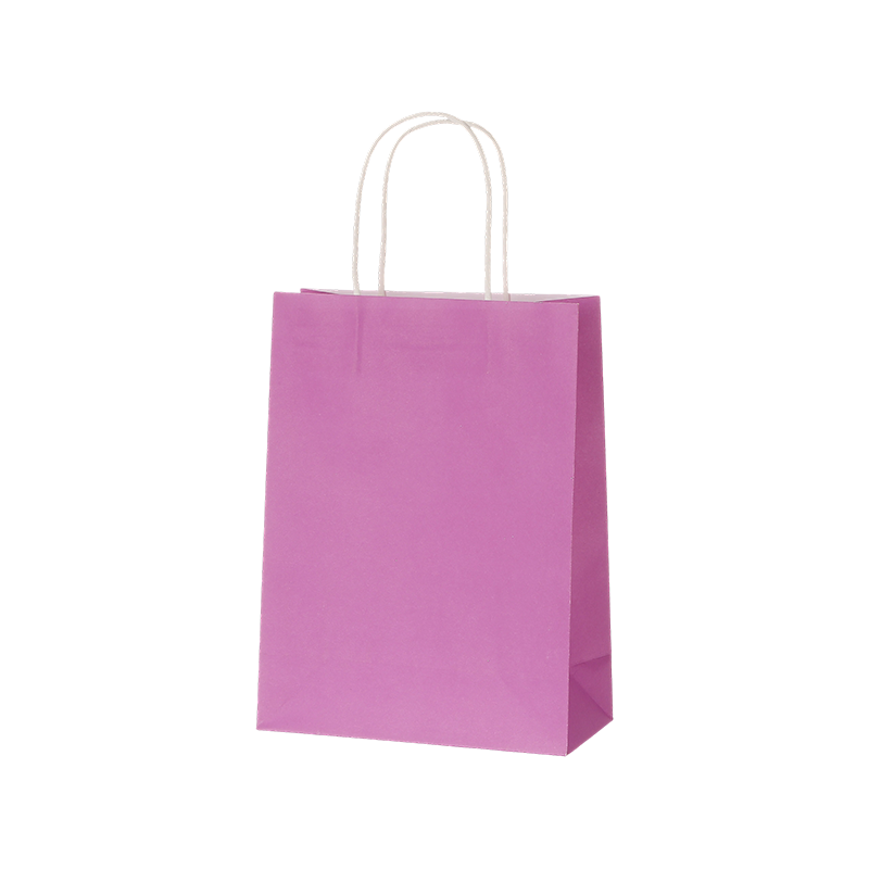 Candy Color Kraft Paper Shopping Bags with Twisted Paper Handles
