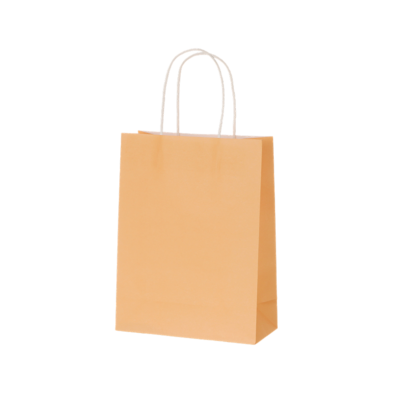 Candy Color Kraft Paper Shopping Bags with Twisted Paper Handles