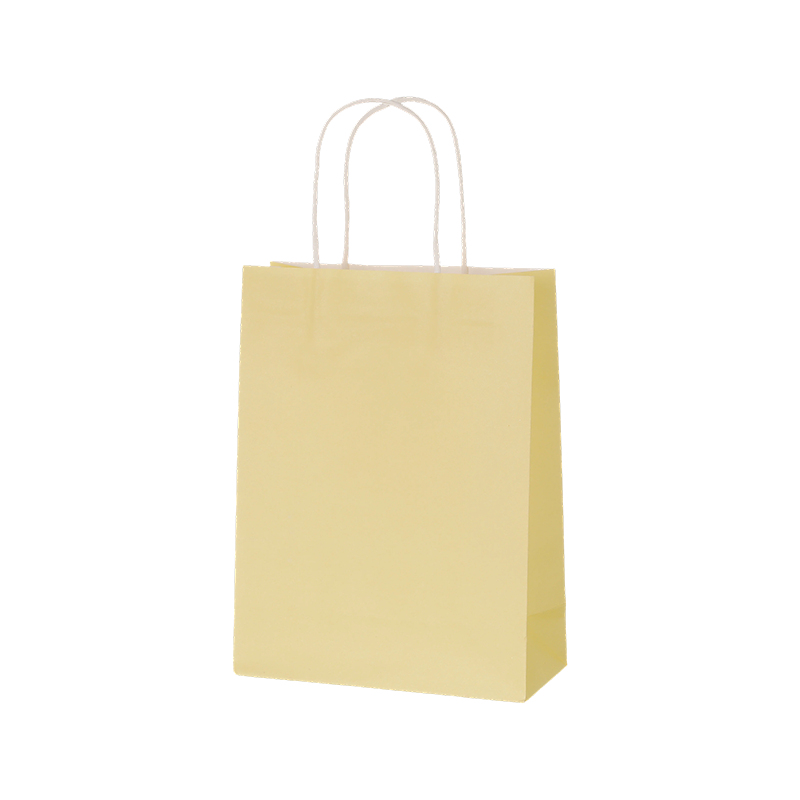 Candy Color Kraft Paper Shopping Bags with Twisted Paper Handles