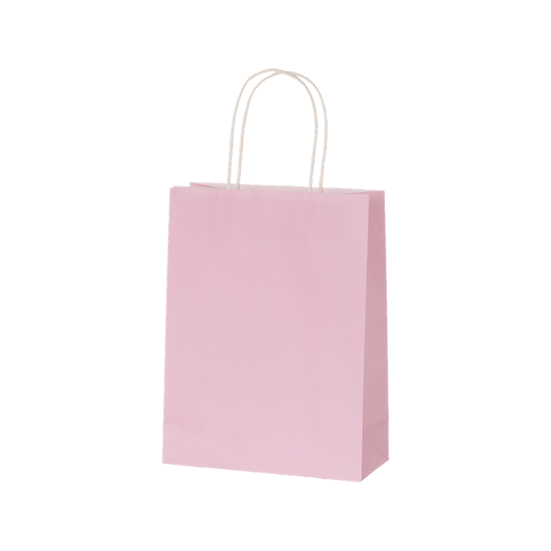Candy Color Kraft Paper Shopping Bags with Twisted Paper Handles