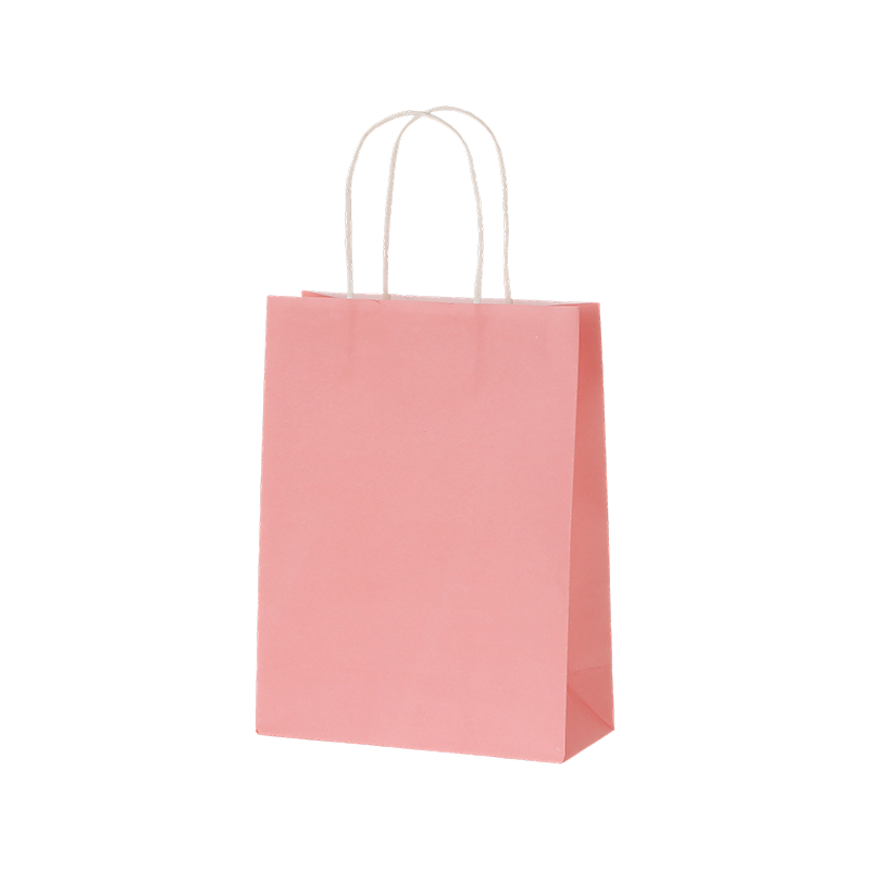 Candy Color Kraft Paper Shopping Bags with Twisted Paper Handles
