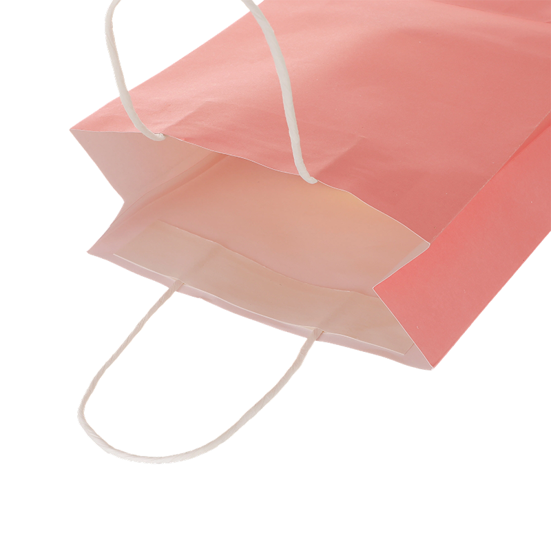 Candy Color Kraft Paper Shopping Bags with Twisted Paper Handles