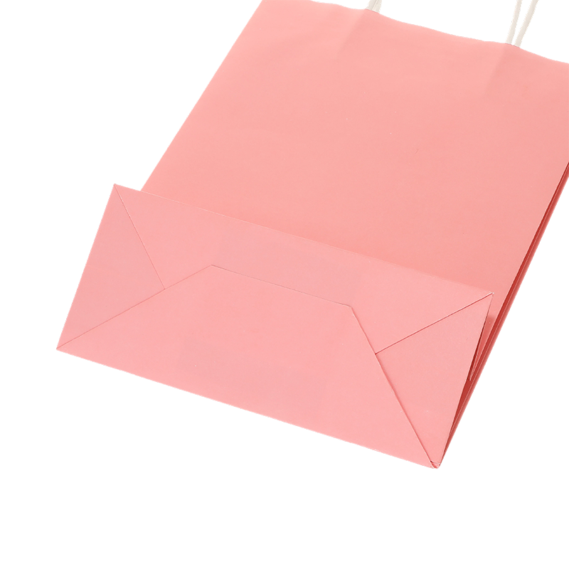 Candy Color Kraft Paper Shopping Bags with Twisted Paper Handles