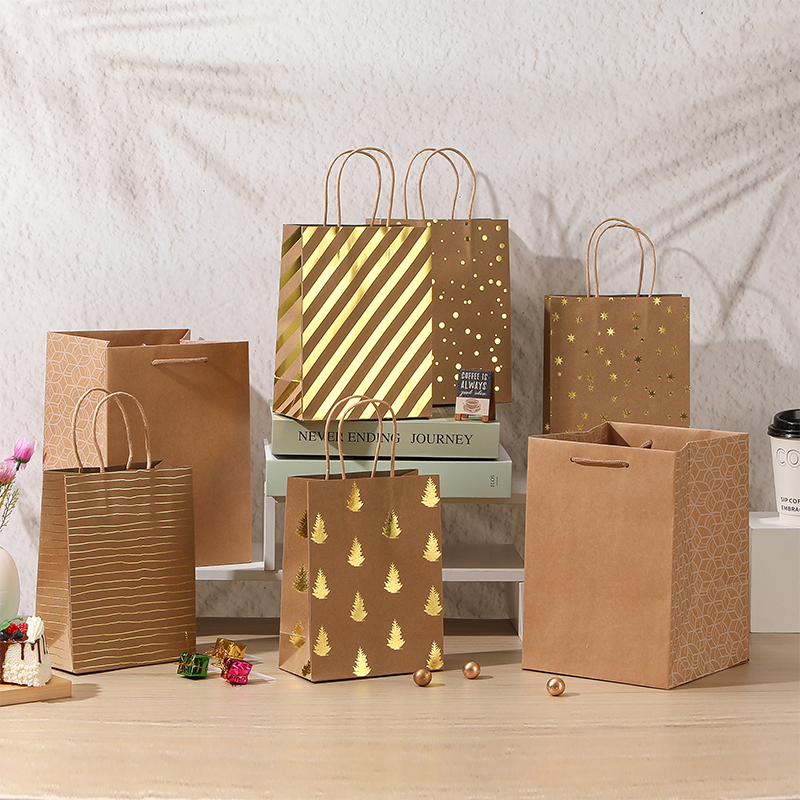 Cheap Kraft Paper Bags Carrying Gift Bag Print with Handles China