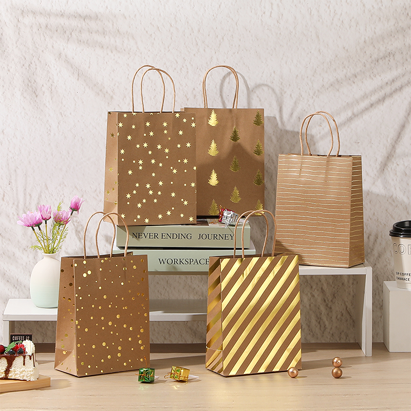 Cheap Kraft Paper Bags Carrying Gift Bag Print with Handles China