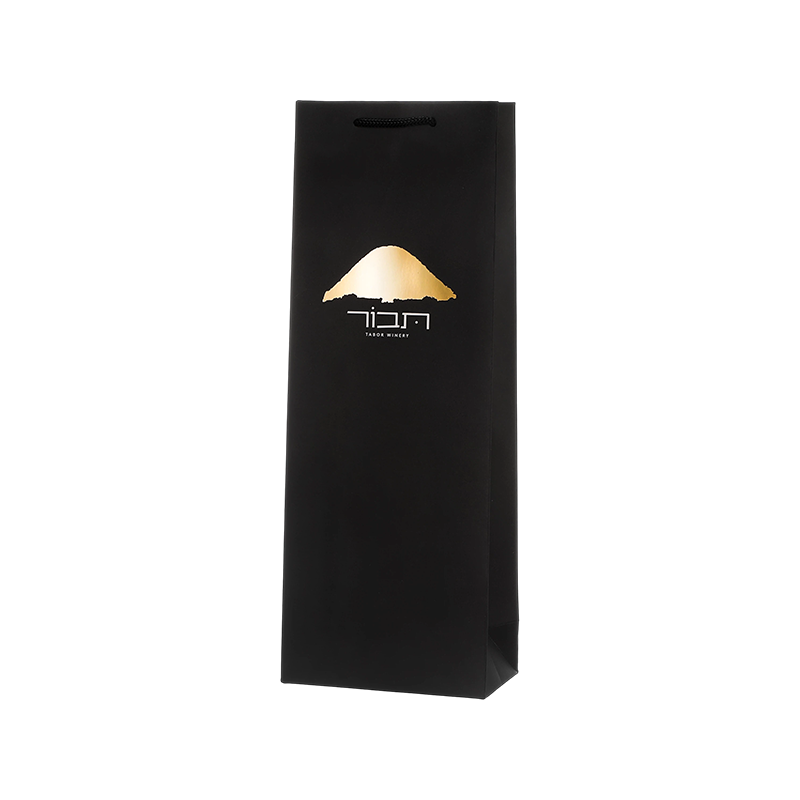 Single Wine Bottle Paper Gift Bags with Rope Handles