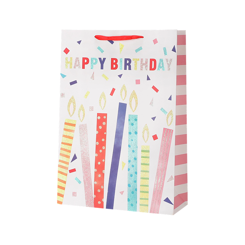 Kraft Birthday Gift Bags with Handles Party Favors
